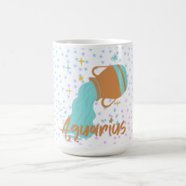 Modern Aquarius Vatten Bearer Zodiac Kaffemugg