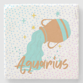 Modern Aquarius Vatten Bearer Zodiac Stenunderlägg
