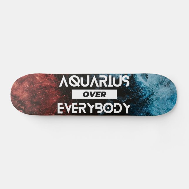 Modern Aquarius Zodiac Mini Skateboard Bräda 18,5 Cm (Horz)