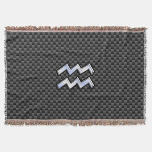 Modern Aquarius Zodiac Sign Carbon Fiber Stil Mysfilt