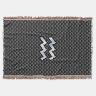 Modern Aquarius Zodiac Sign Carbon Fiber Stil Mysfilt