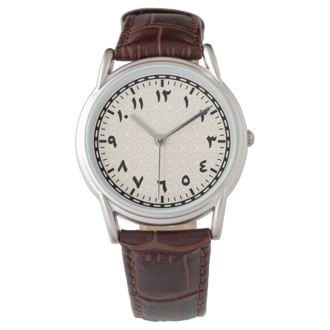 Modern Arabesque Aesthetic Arabiska Numeral Watch Armbandsur (Framsida)