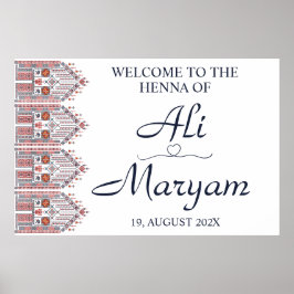 Modern Arabesque Henna Welcome Party Poster