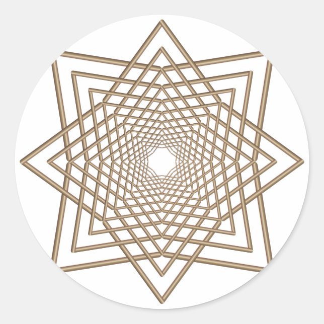 modern arabesque runt klistermärke (Framsida)