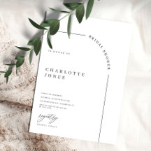 Modern Arch Black and White-Möhippa-inbjudan