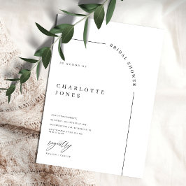 Modern Arch Black and White-Möhippa-inbjudan Inbjudningar