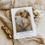 Modern Arch Boho Arch med Photo Save Date Meddelande Vykort<br><div class="desc">Skapa ett verkligt unikt Spara datumkortet med den här moderna bilden med fotodesign! Lägg bara till fotot och ändra ordalydelsen. Redigera enkelt färger från hela inslag och bakgrunden för att matcha färg-paletten!</div>
