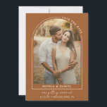Modern Arch Boho Arch med Photo Save Date Spara Datumet<br><div class="desc">Skapa ett verkligt unikt Spara datumkortet med den här moderna bilden med fotodesign! Lägg bara till fotot och ändra ordalydelsen. Redigera enkelt färger från hela inslag och bakgrunden för att matcha färg-paletten!</div>