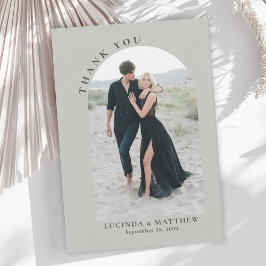 Modern Arch Boho Bröllop Tack Kort