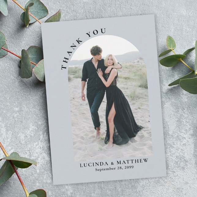 Modern Arch Boho Bröllop Tack Kort (Skapare uppladdad)