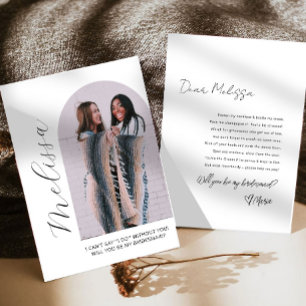 Modern Arch Bridesmaid Photo Frieri kort