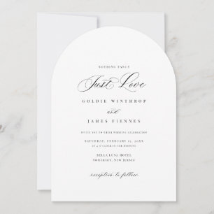 Modern Arch Calligraphy Simple Bröllopsinbjudan Inbjudningar