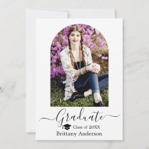 Modern Arch Cap Calligraphy Studenten Meddelande