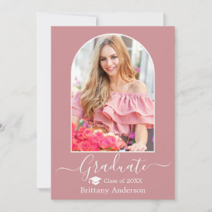 Modern Arch Cap Dusty Rosa Studenten Meddelande