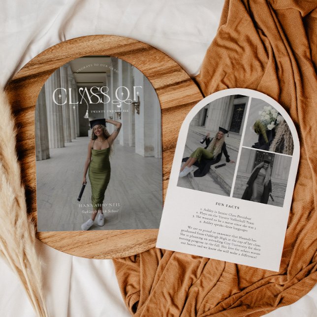 Modern Arch | Class Of Graduation Announcement Inbjudningar (Skapare uppladdad)