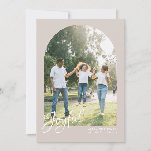 Modern  Arch Glatta God jul Julkort (Framsida)