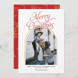 Modern Arch god jul hälsning fotot helgdag Julkort