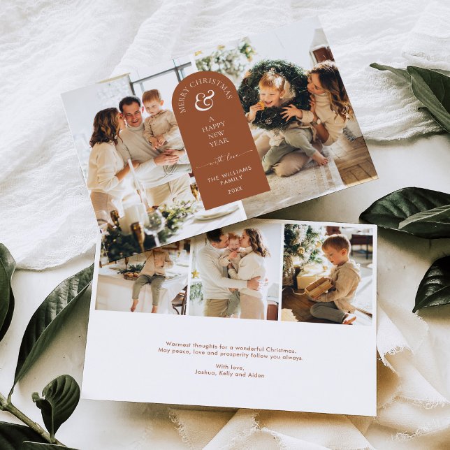 Modern Arch God jul Photo Helgdag Card Inbjudningar (Skapare uppladdad)