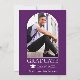 Modern Arch Grad Cap Lila Studenten Meddelande