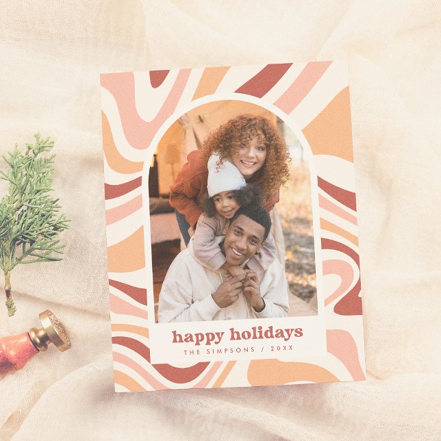 Modern Arch Groovy jul - Helgdag Fotobudget (Skapare uppladdad)