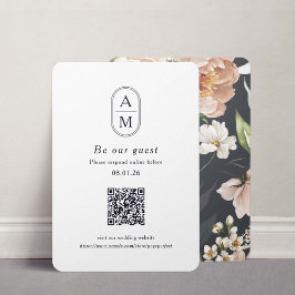 Modern Arch Initialer QR Code OSA kort