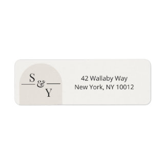 Modern Arch Jewish Wedding Return Address Labels Returadress Etikett