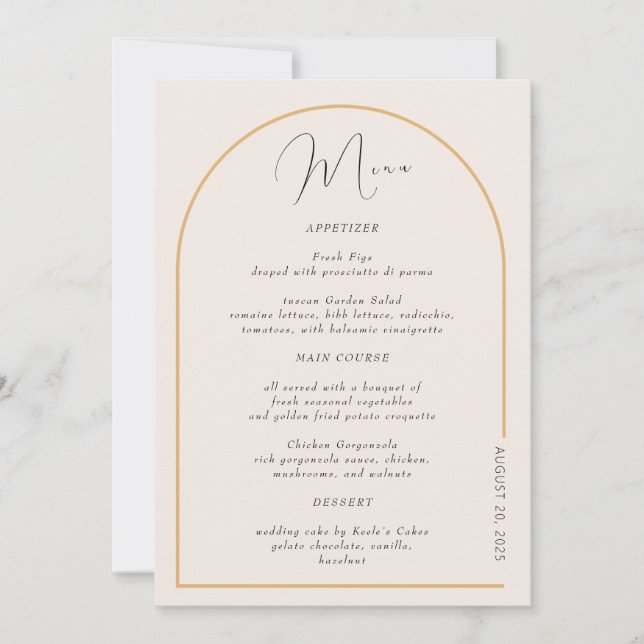 Modern Arch med riktig mark Inbjudningar (Framsida)