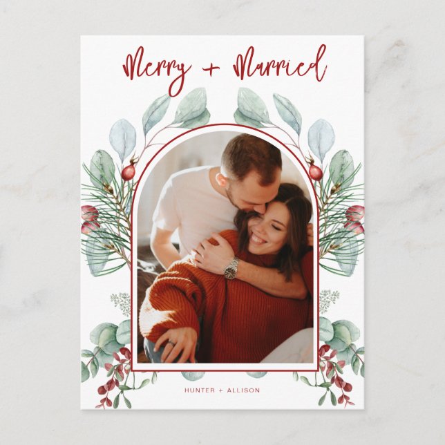 Modern Arch Merry + Gift vykort (Framsida)