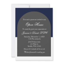Modern Arch Navy Business Corporate Party