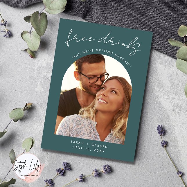 Modern Arch Photo Bröllop Spara Datumet (Skapare uppladdad)