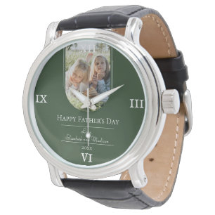 Modern Arch Photo Fars dag Emerald Grönt Armbandsur