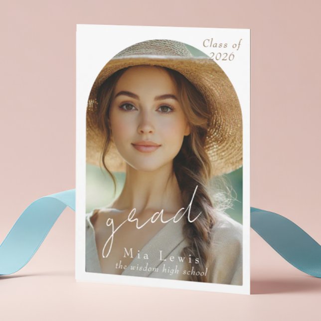 Modern Arch Photo Graduation Meddelande (Skapare uppladdad)