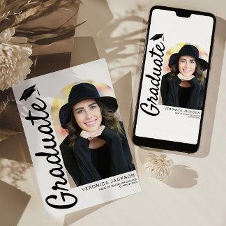 Modern Arch Photo Graduation Meddelande