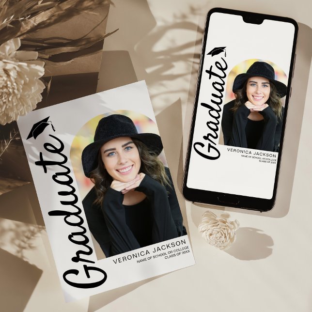 Modern Arch Photo Graduation Meddelande (Skapare uppladdad)
