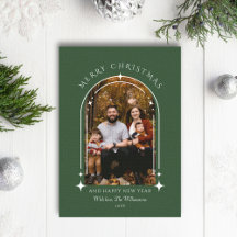 Modern Arch Photo Grönt God jul