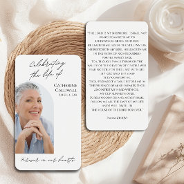 Modern Arch Photo Memorial Prayer-kort Visitkort