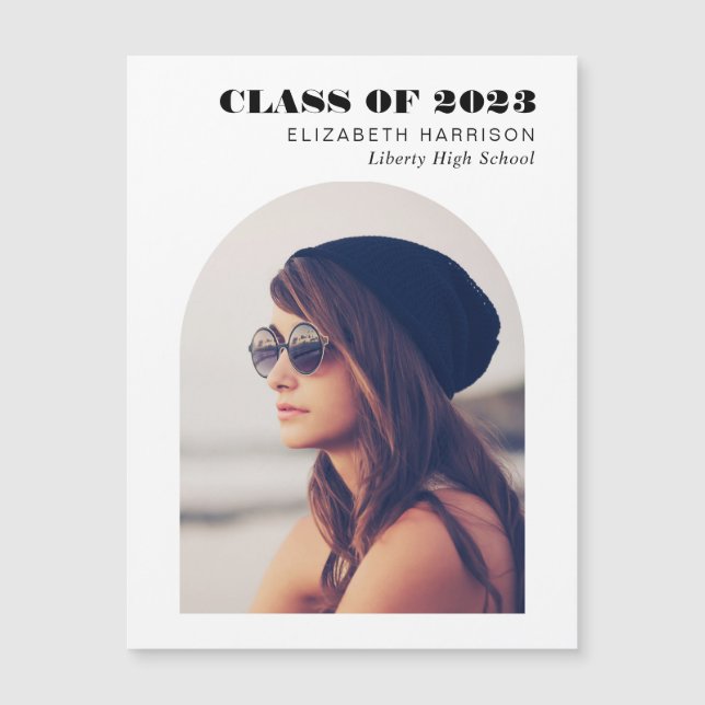 Modern Arch Photo Studenten Magnet (Framsida)