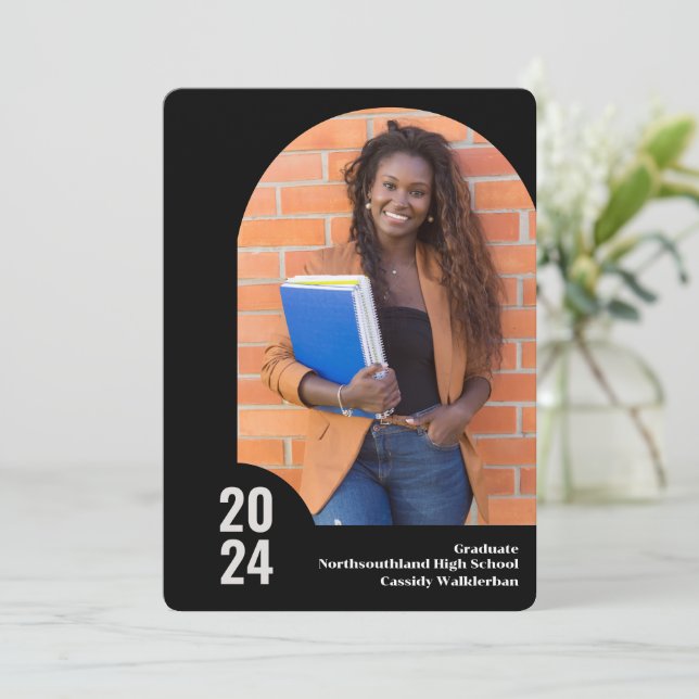 Modern Arch Photo Studenten-meddelande Inbjudningar (Stående Fram)