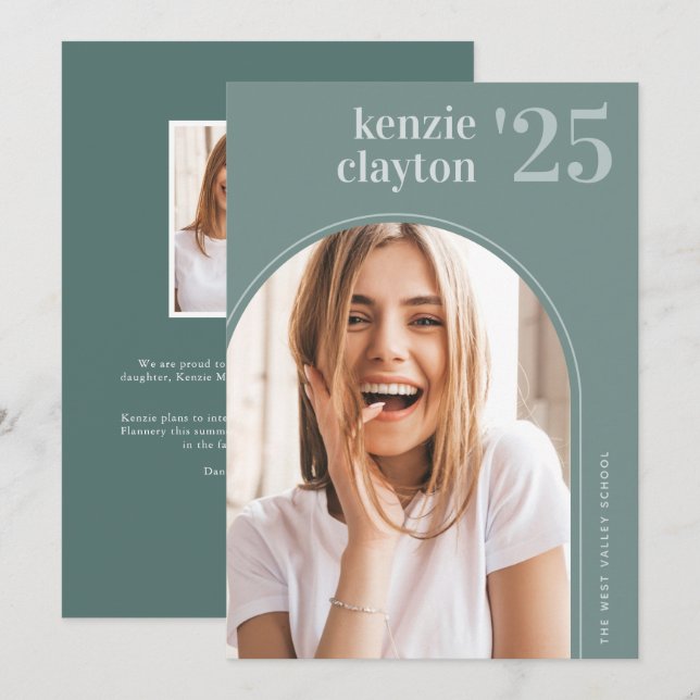 Modern Arch Photo Studenten-meddelande Meddelande (Fram/baksida)