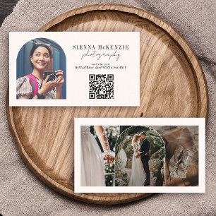 Modern Arch Photography Professionell QR-kod Visitkort