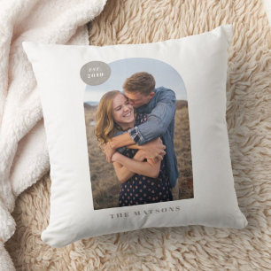 Modern Arch Ram Anpassningsbar Photo Pillow - Gråt Kudde