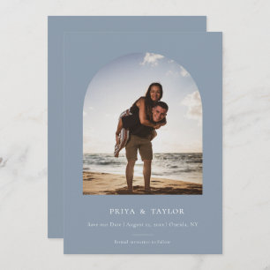 Modern Arch Ram - platt spara datumfoto-kortet Spara Datumet