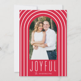 Modern Arch Red and White 2 Photo Julkort