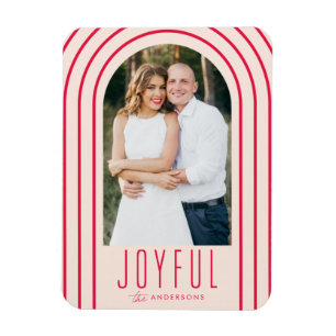 Modern Arch & Red Helgdag Photo Magnet