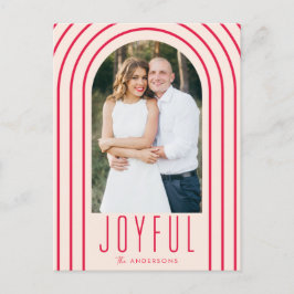 Modern Arch  & Red Photo Helg Vykort