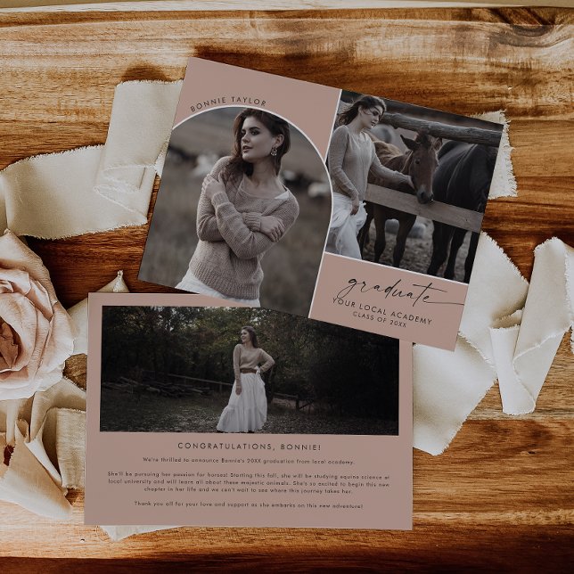 Modern Arch Salmon Student 3 Photo Studenten Meddelande (Skapare uppladdad)