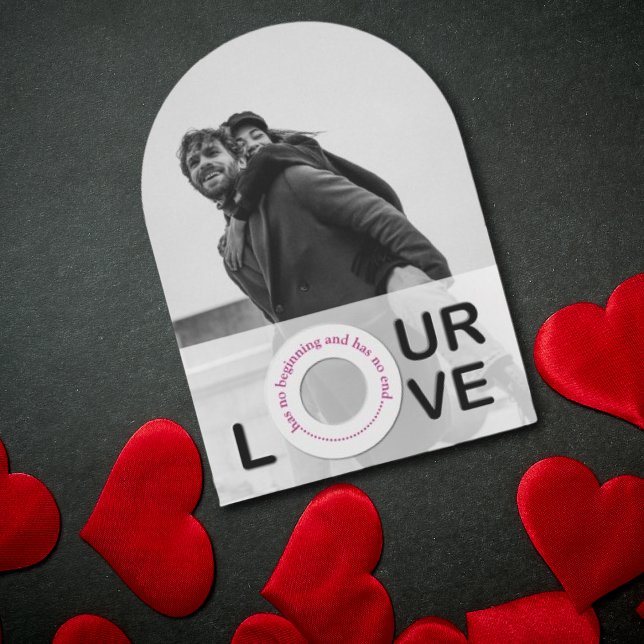 Modern Arch-Shaped Valentine Day-fotokort Inbjudningar (Modern Arch-Shaped Valentine's Day Photo Card)