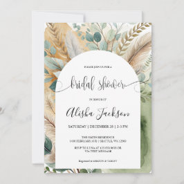 Modern Arch Terracotta & Sage Möhippa Inbjudningar