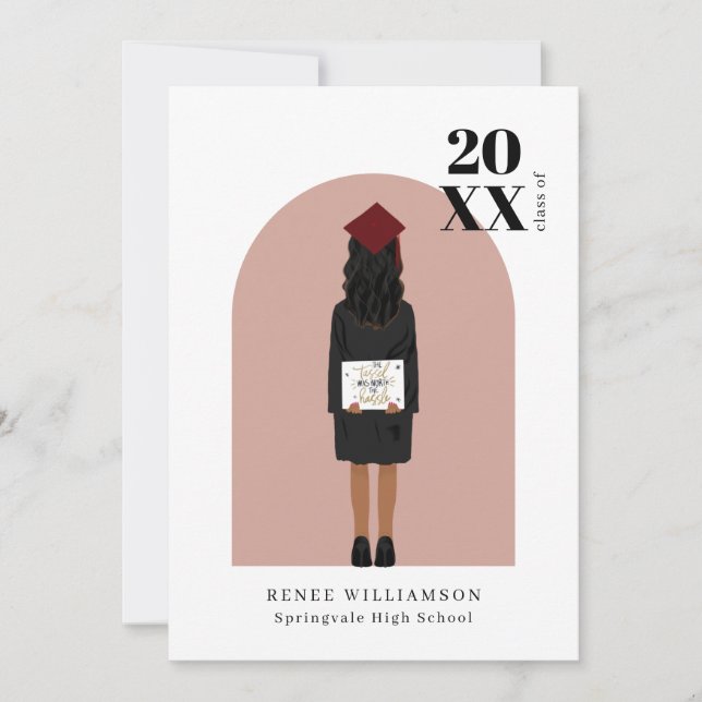 Modern Arch The Tassel var värd Studentfest Inbjudningar (Framsida)