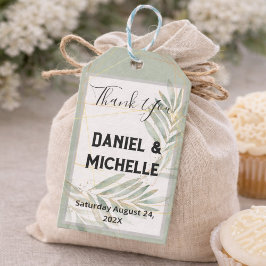 Modern arched Black Guld Bröllop Botanical Theme Presentetikett